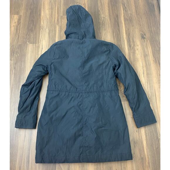 Women Abercrombie & Fitch cotton navy blue sherpa lined hooded parka jacket S - Picture 3 of 5